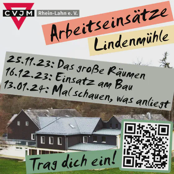 Arbeitseinsätze im Freizeitheim Lindenmühle starten.